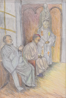 C26　神島 祐紀子　祈り　色鉛筆　34×46