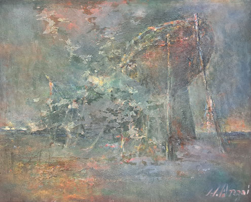 C2　安齊 治男　オーバーホール　油彩　F30