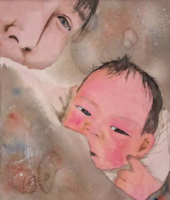 C12　遠藤　泉　はじめて・みた・もの　水彩　F10