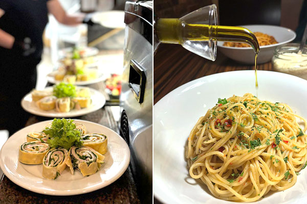 Pizza-, Pasta-, Salat- und Dessertvariationen aus der Gusto Italiano Küche in Kirchbichl.