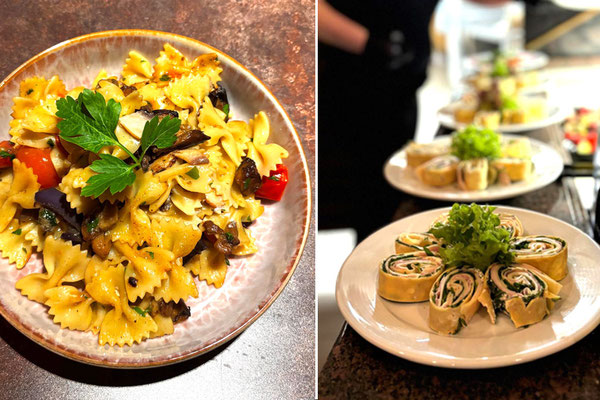 Pizza-, Pasta-, Salat- und Dessertvariationen aus der Gusto Italiano Küche in Kirchbichl.