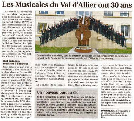 Concert de Sainte-Cécile : La Ruche du jeudi 14 novembre 2024.