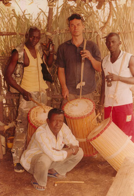 The Sacko brothers (Koly: left, Toutou: right) with myself and my friend and research assistant Madu Jakite from Bamako