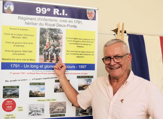 Philippe GUILLEMAUD se reconnait sur la photo de la garde au drapeau du 99e RI !