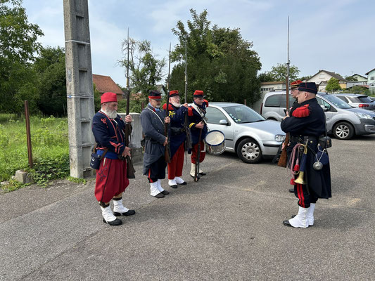 Ultime répétition des reconstitueurs...