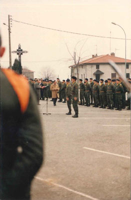 Les chefs de corps d'active et de réserve, COL LE GOFF et LCL MARIN.