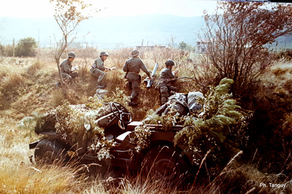 La patrouille en garde (menace blindés prise en compte, LRAC de 89 mm en position) !