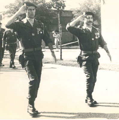 De . à d. : CBA MARIN, commandant en second et CBA ZEKIAN, officier mobilisation.