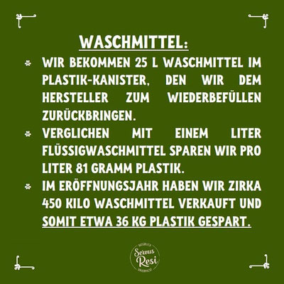 Unverpackt Einkaufen - Ersparnis an Plastik bei Waschmittel