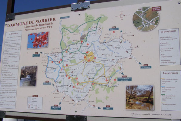 Départ du sentier du tacot - Randonnée pédestre à Sorbier (03220)