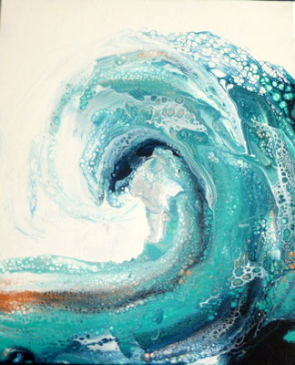 Erfrischende Welle, 60 x 60 cm, Preis auf Anfrage