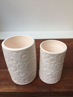 Vases. Porcelaine. Brigitte Morel