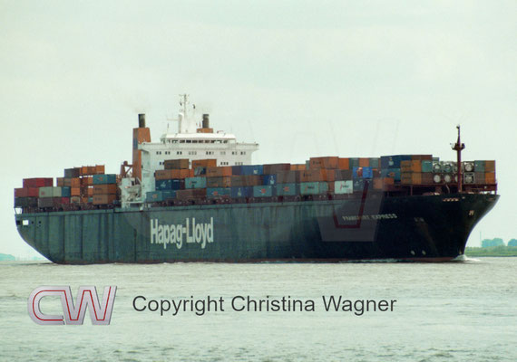 Die FRANKFURT EXPRESS war mit ihren 3.010 TEU bei ihrer Indienststellung 1981 das weltweit größte Containerschiff