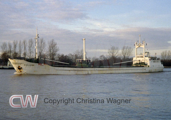 Küstenmotorschiff WALLONA, 1967 erbaut in den Niederlanden