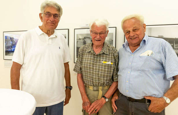 Unsere Lokführer vom ehemaligen Bw Lindau (alle geimpft): Walter Rößle, Alfons Lehner, Helmut Weingärtner (Foto J.Wisckow)