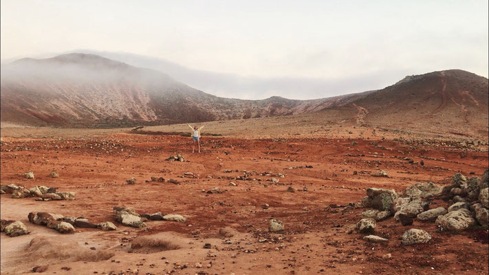 on top of a volcano, Fuerteventura, self portrait