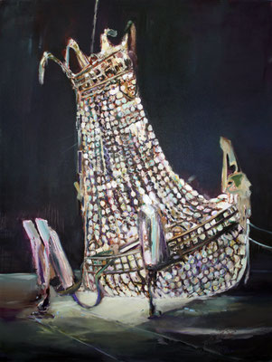 King -Cracking chandelier / 2025 öl auf Lwd 180 x 135 cm