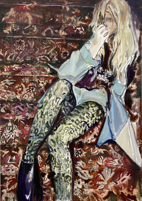 Treppe  2025 öl auf lwd 130 x 90 cm 