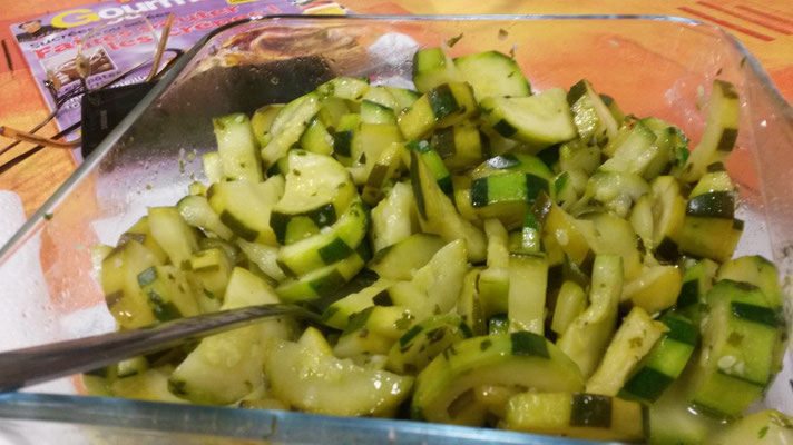 Courgettes à l'aigre-douce