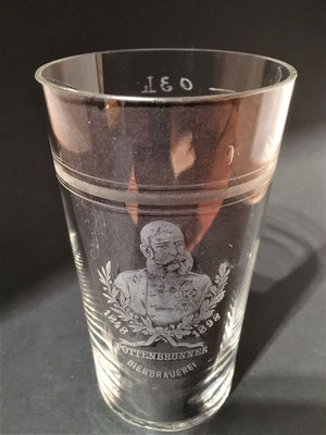 N053, Bierbrauerei Pottenbrunn, Bezirk St. Pölten, + 1904 (Glas von 1898 ,zum 50 jährigen Regierungsjubiläum von Kaiser Franz Josef, Jubiläumsausstellung im Prater 1898)