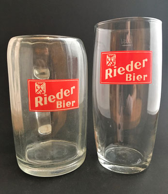 OE112, OE113, Brauerei Ried, OÖ  (Glas von ca. 1960)