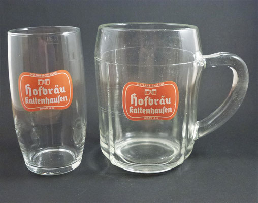 S010, S011, Hofbräu Kaltenhausen, Hallein, SBG, + 2011 (Glas von ca. 1960)