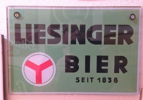 034 Brauerei Liesing, Glas, Abm. 20 cm x 30 cm, kein Impressum, ca. 1930
