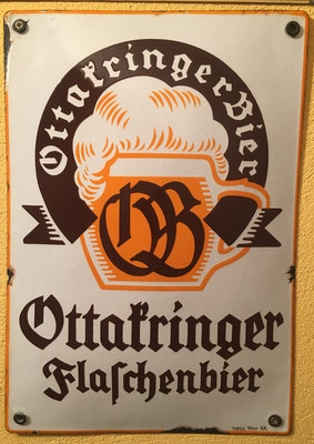 051 Brauerei Ottakring, Email, Abm. 38 cm x 26,50 cm, Impressum: Hölzl, Wien XX, ca. 1940
