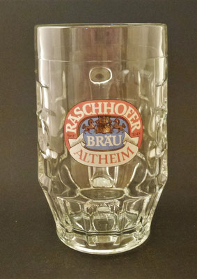 OE110, Brauerei Raschhofer, Altheim,  Bezirk Braunau, OÖ  (Glas von ca. 1980)
