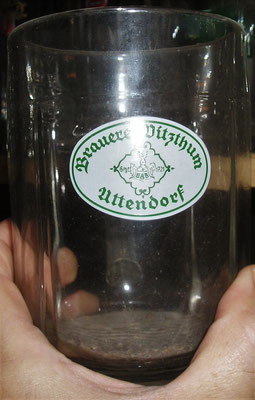 altes Bierglas Brauerei Vitzthum Uttendorfer Bier Brauerei Uttendorf