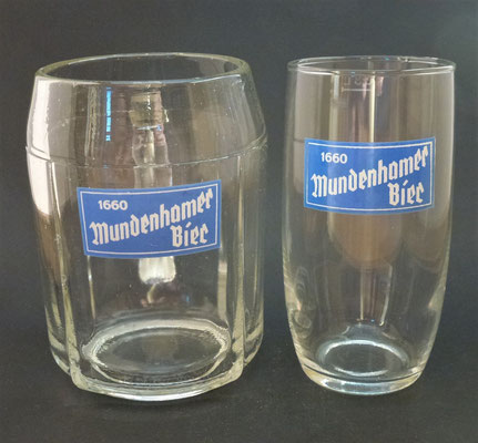 OE101, OE102, Brauerei Mundenham, Palting, Bezirk Braunau, OÖ, + 1982  (Glas von ca. 1960)