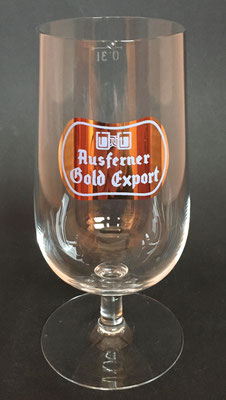 T030a, "Ausferner EXPORT Bier" , Reutte, Tirol, + 1969 (Glas von ca. 1960)