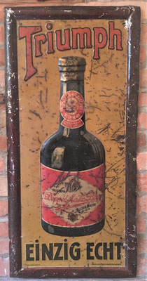 143 Austria Brauerei, Blech, Abm. 46 cm  x 95 cm, Impressum: PAPIER- u. BLECHDRUCK-INDUSTRIE WIEN XIX , ca. 1907