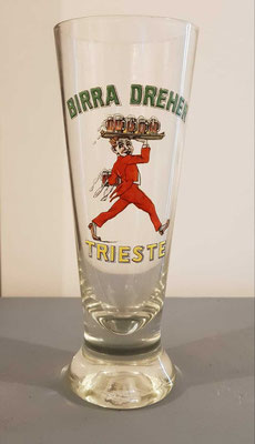 altes Bierglas Birra Dreher Trieste Italien 