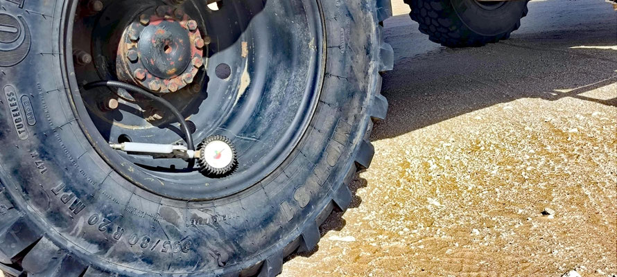 Luftablassen ist im Sand immer gut