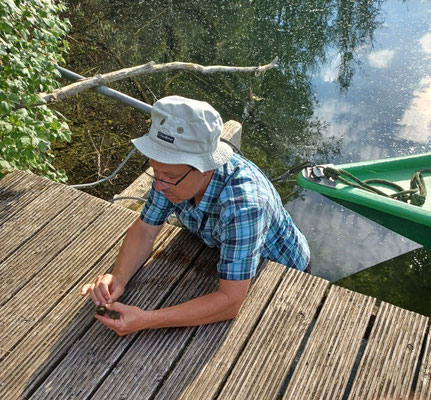 Im Weiher. Foto: Leo Rasch