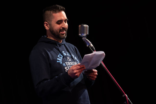 Fathi Serbet bei Slam Jam in den Burg-Lichtspielen, Gustavsburg.