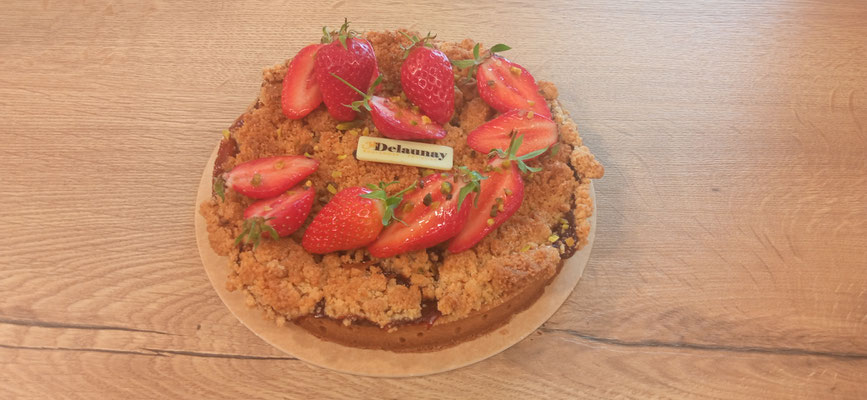 Crumble fraise/pistache