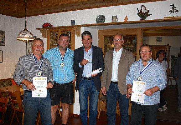 1. Platz im Mannschaftswettbewerb: Bauer, Löcker, Nirschl, Wittenzellner