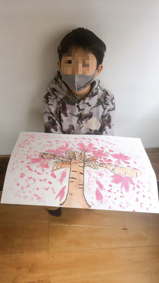 小学生クラス　桜の木を描こう