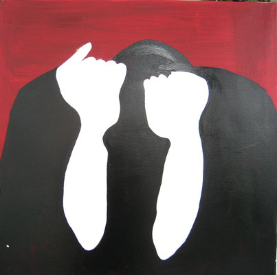 Die große Trauer, 2009, Mischtechnik, ca. 100 x 100 cm