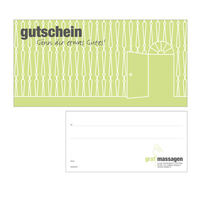 Gutschein | Vorder- und Rückseite
