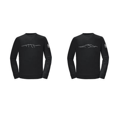 Pullover mit Piz Palü und Piz Corvatsch