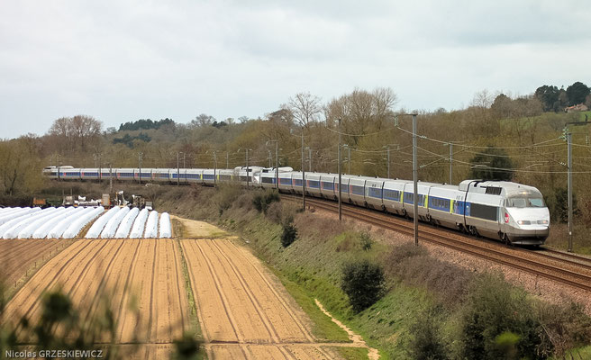  TGV n°8816 sans arrêt entre Nantes et Paris Montparnasse.