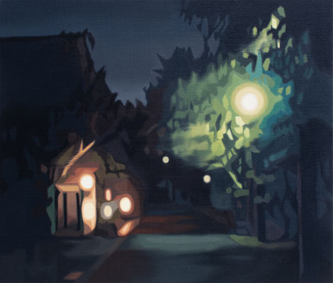 afterimage of the night , 455×530㎜ , oil on canvas , 2023