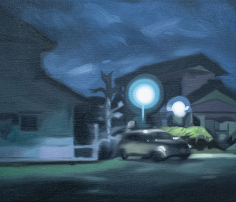afterimage of the night (parking) , 455×530㎜ , oil on canvas , 2024