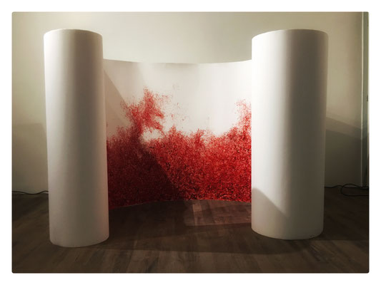 Estran / 2017 / Pigments purs sur papier / 1000x140 cm