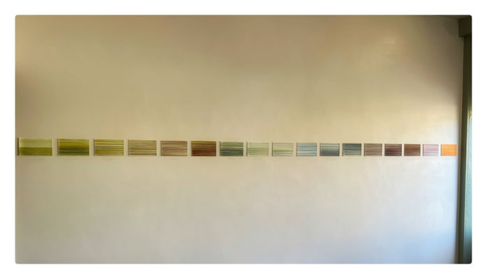 Vocabulaire / 2025 / 17 éléments / Aquarelle sur papier / 21x13 cm chaque