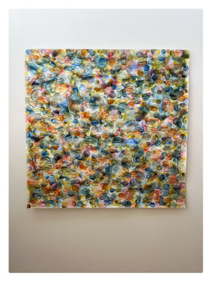 Nappes / 2025 / Aquarelle sur papier bambou / 130x130 cm