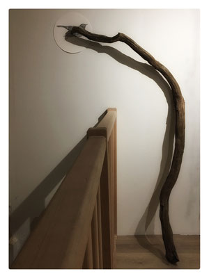 Terme / 2021 / Mine graphite sur papier Moulin du Roy, branche morte / Dimensions variables